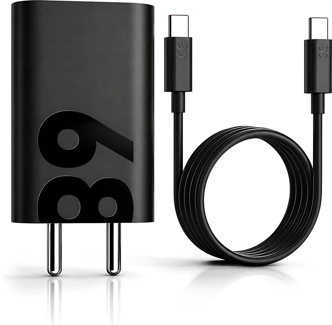 MAK 68W TurboPower 3.0 6A Wall Charger for Mobile with Detachable Cable (Black, Fast Charging Adapter, Cable Included)