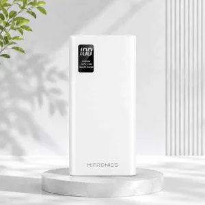 MIFRONICS 20000 mAh 22.5W Pocket Size Power Bank (White, Lithium Polymer, Quick Charge 4.0, Power Delivery 3.0, Fast Charging)