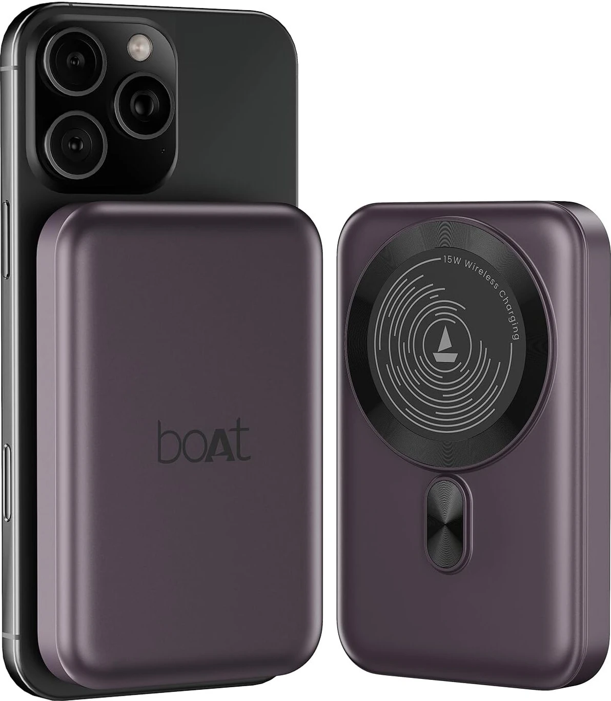 boAt 10000 mAh 22.5 W Wireless With MagSafe Compact Pocket Size Power Bank (Purple, Lithium Polymer, Fast Charging, Quick Charge 3.0, Power Delivery 3.0) - Image 2