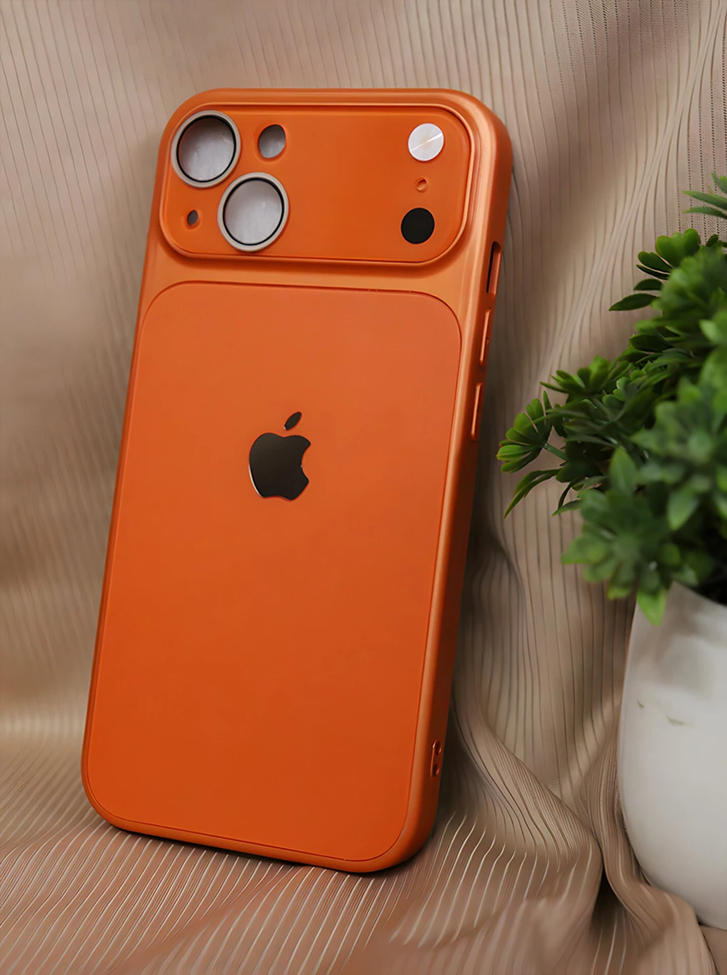 PFOAM Back Cover for Apple iPhone 15 (Orange, Matte Finish, Plastic, Pack of 1) - Image 3