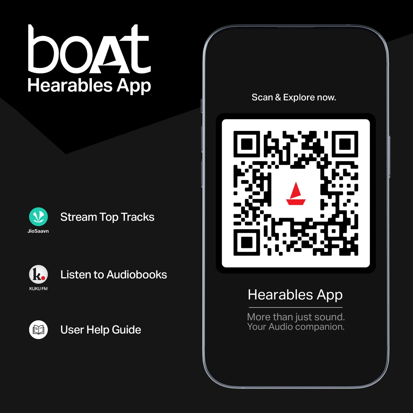 boAt Airdopes 101v2, Flex Fit Tips, 13mm Drivers, Stream Ad-Free Music via App Support Bluetooth Headset (Pitch Black, True Wireless) - Image 3