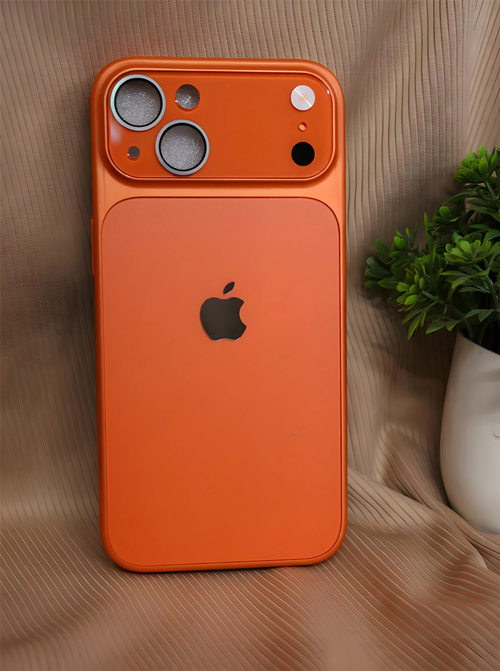 PFOAM Back Cover for Apple iPhone 15 (Orange, Matte Finish, Plastic, Pack of 1) - Image 5
