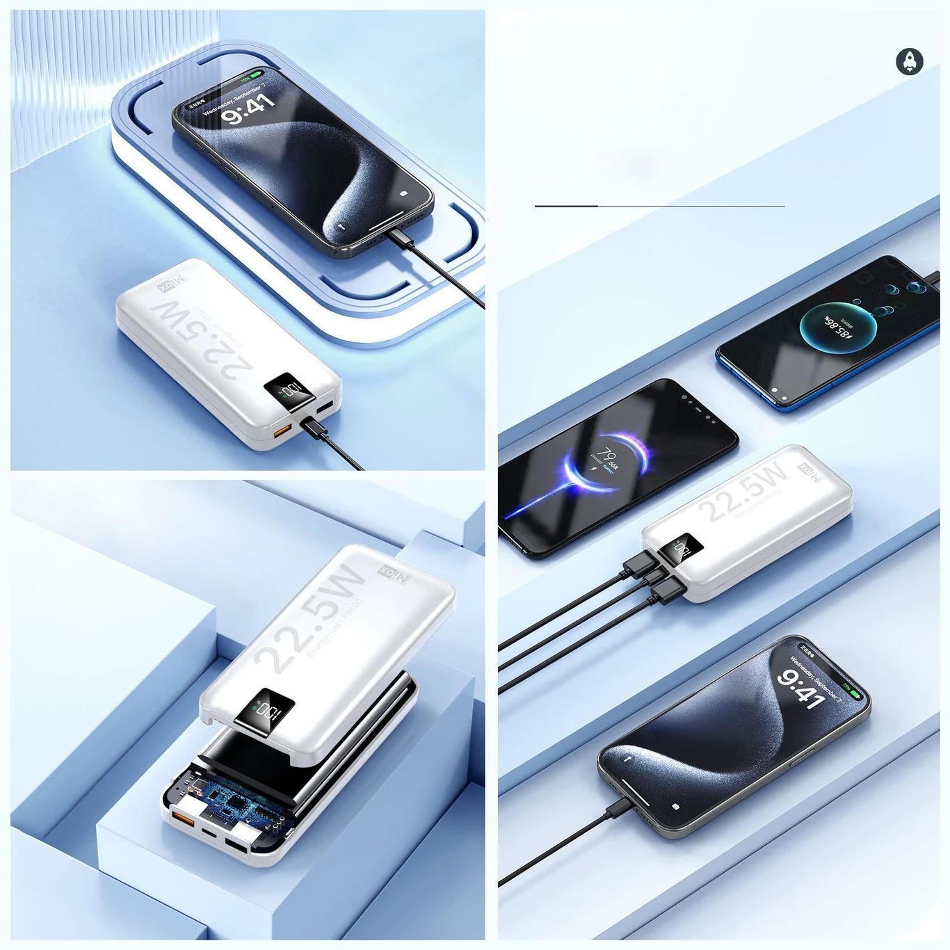 Ultra-high capacity 200000mAh power bank with 22.5W fast charging, PD 3.0 & QC 4.0 support – long-lasting backup aur travel ke liye perfect. - Image 5