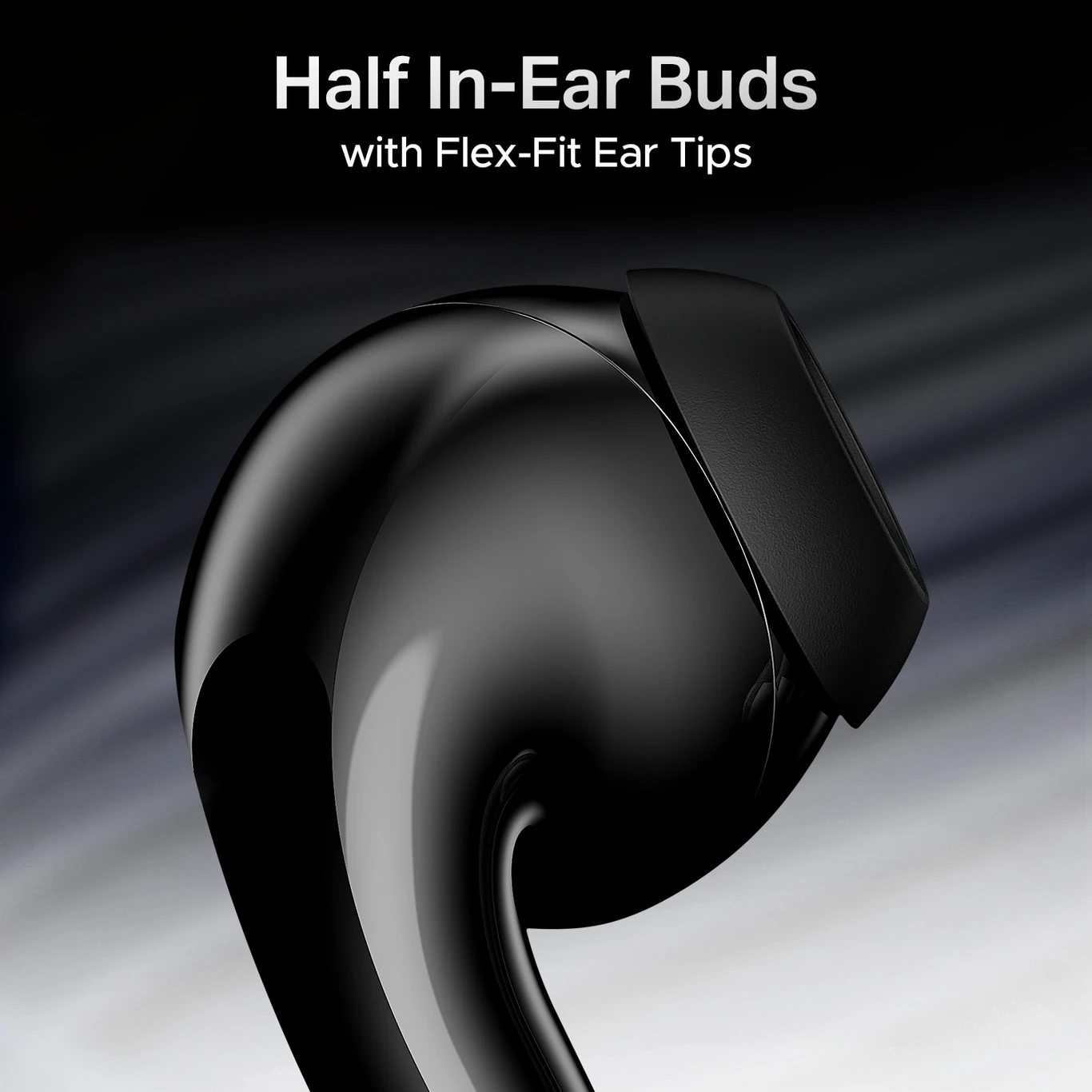 boAt Airdopes 101v2, Flex Fit Tips, 13mm Drivers, Stream Ad-Free Music via App Support Bluetooth Headset (Pitch Black, True Wireless) - Image 7